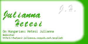 julianna hetesi business card